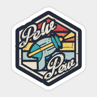 Retro Pew Pew Sticker